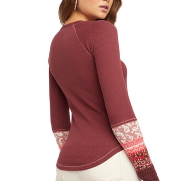 NWT Free People In The Mix Cuff Thermal Top, XS - Picture 8 of 9
